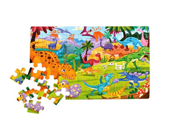 Dětské dřevěné puzzle - kreslené zvířátka a jiné - Cf-15