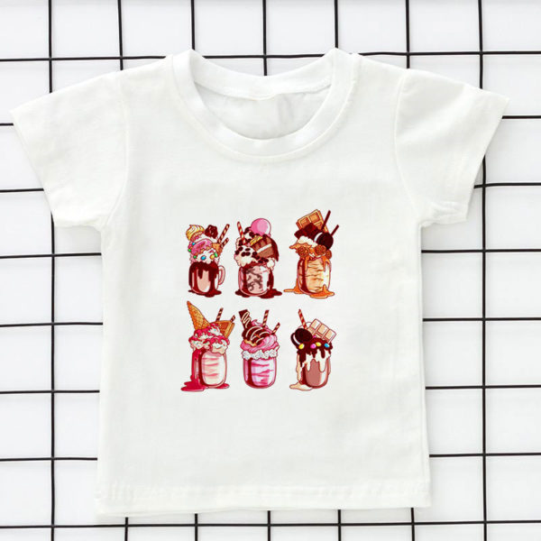 Letní dětské tričko se zmrzlinovým potiskem - 14629, 9 let