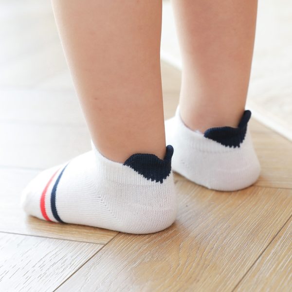 Dětské kotníčkové ponožky se srdíčky -  5 párů - Beige, 6-8-let-2