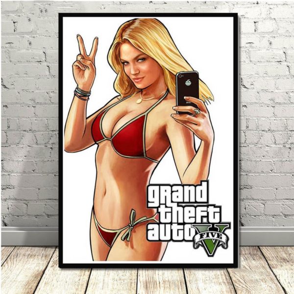 Nástěnný plakát s motivy postav ze hry Grand Theft Auto - 40 x 50 cm, 20