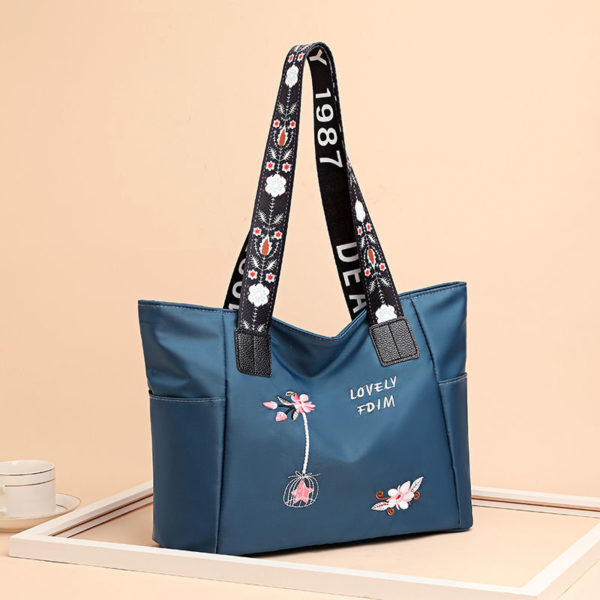 Dámská módní kabelka přes rameno s jednoduchým potiskem květin - Khaki