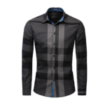 Pánská módní kostkovaná košile v klasickém střihu - Dark blue, XXL