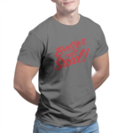 Módní pánské bavlněné tričko s potiskem v Plus Size velikostech - Burgundy, 6XL