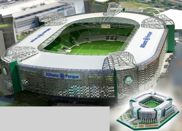 Nádherné 3D puzzle v podobě fotbalového stadionu