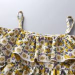 Letní šaty s květinovým vzorem pro dívky - Yellow, 18M-24M, China