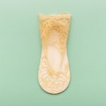Dámské pružné ponožky s krajkou - White, One Size