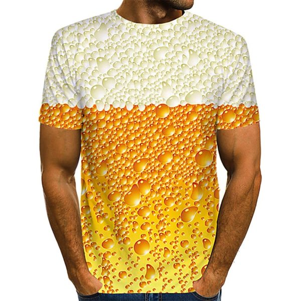 Pánské tričko s 3D potiskem pro milovníky piva - TSM00815GC, 4XL