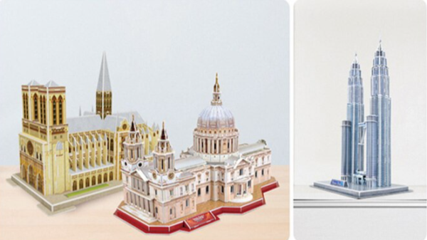 Vzdělávací 3D puzzle s motivy světově známých staveb - Maiden Tower