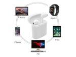 Bezdrátová Bluetooth i7s TWS sluchátka s mikrofonem + nabíjecí box - Barva-bila