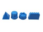 4 kusy Bábovičky pro hrad z písku - Barva-modra
