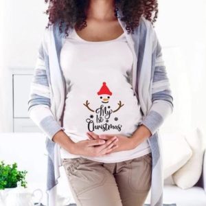 Dámské vánoční těhotenské tričko - P604-ystwh, Xxl