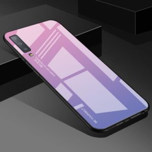 Zadní ochranné tvrzené sklo pro Samsung růžovo-modrá - A40, Ruzova