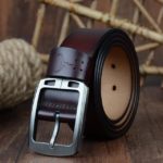 Pánský kožený pásek - Xf001-coffee, 150cm
