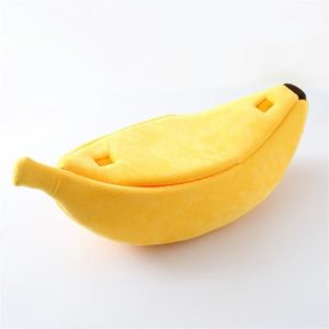 Kočičí nebo psí pelíšek ve tvaru banánu - Yellow, Xl