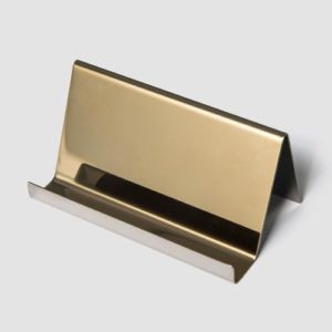 Kovový držák na vizitky - Gold