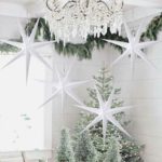 Závěsná vánoční hvězda - 6-angles-30cm-silver