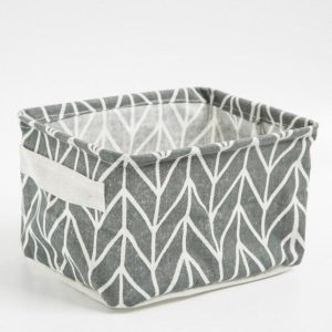 Textilní box se vzorem - Light-grey
