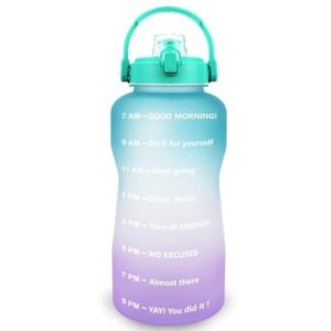 Láhev na vodu s popisem a stojanem na mobil - 3-8l, Green-b-purple