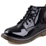 Dámské lesklé boty - Black, 9