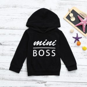 Dětská mikina Mini Boss s kapucí - Bk, 4t