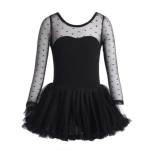 Dětský trikot s tutu sukní - Black, 140