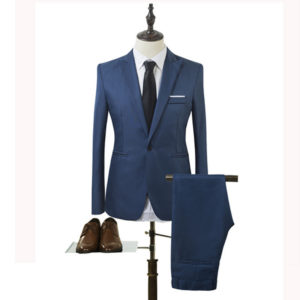 Pánský společenský oblek - 8 barev - Tmave-modra, Xl