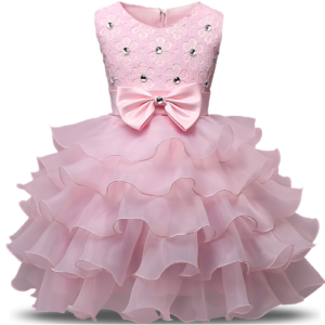 Luxusní dívčí šaty - Růžové - 9-12-mesicu