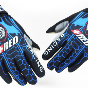 Pánské sportovní rukavice s lebkou - 3 barvy - Modra
