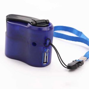 Outdoor USB dynamo nabíječka - klikový generátor - Barva-modra