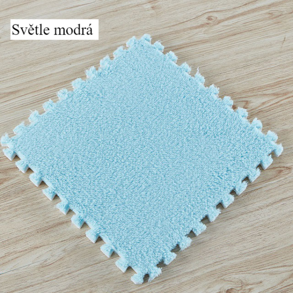 Dětský koberec - Puzzle - Svetle-modra