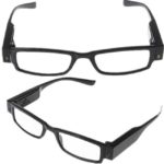 Dioptrické brýle na čtení s LED osvětlením - 4, Black