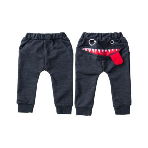 Chlapecké roztomilé teplákové kalhoty Smile - Dark-grey, 4-roky