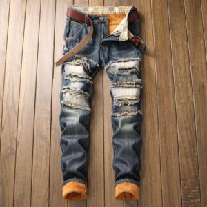 Pánské stylové zateplené džíny Damion - 812-no-belt-usa-size, 40