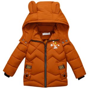 Zimní dětská zateplená bunda Cartoon - Brown, 5r