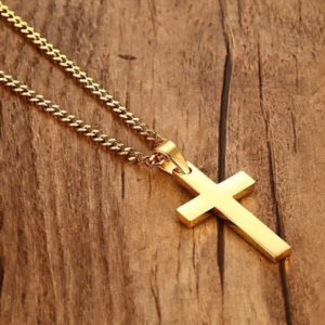 Nádherný pánský řetízek s křížem - Gold