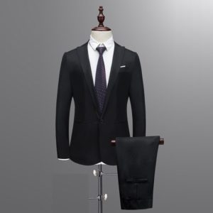 Pánský společenský oblek Premium Collection X2 - Black, 3xl