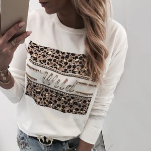 Dámské luxusní triko s leopardím vzorem Beauty