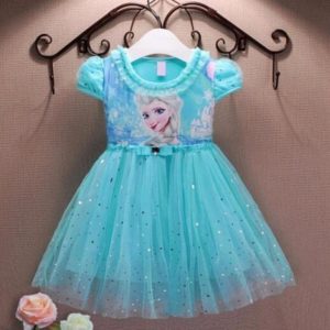 Dívčí šaty z pohádky Frozen - C05-blue, 3-roky