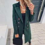 Dámský podzimní kabát Livia - Khaki, 3xl