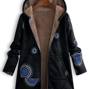 Stylový dámský zateplený kabát Trudy - Black, 5xl