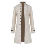 Pánský kabát s gotickým motivem - White, 3xl