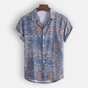 Pánská ležérní letní košile Maximus - Blue, 3xl