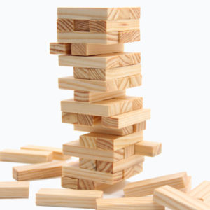 Dřevěné dětské puzzle - Věž