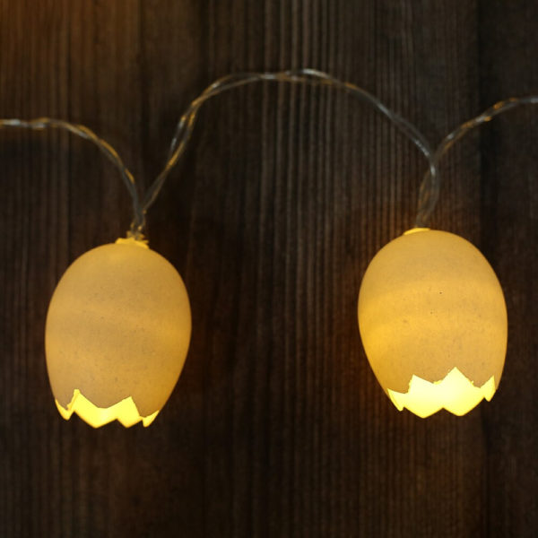 Velikonoční LED dekorační řetěz ve tvaru vajíček
